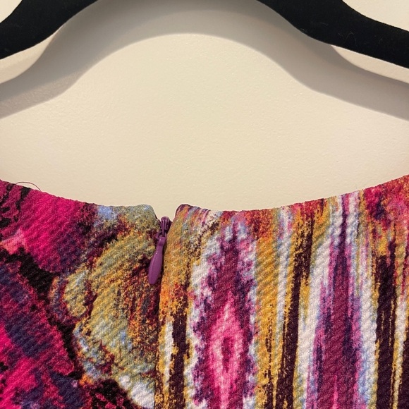 Chetta B Pink and Purple Floral Midi Dress - Picture 3 of 4